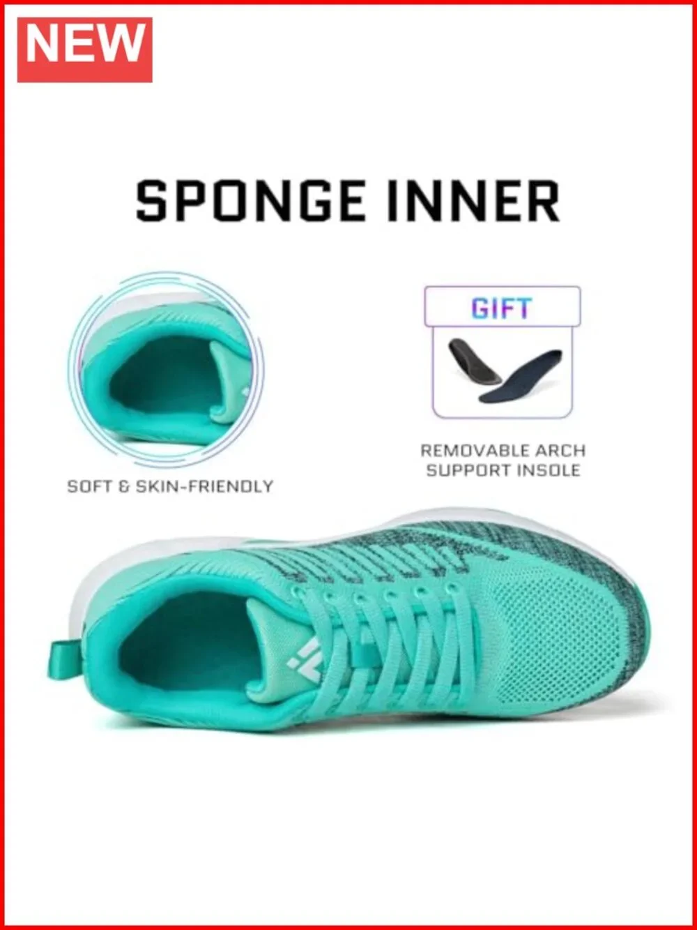 Lightweight Mesh Air Cushion Running Sneakers with Arch Support